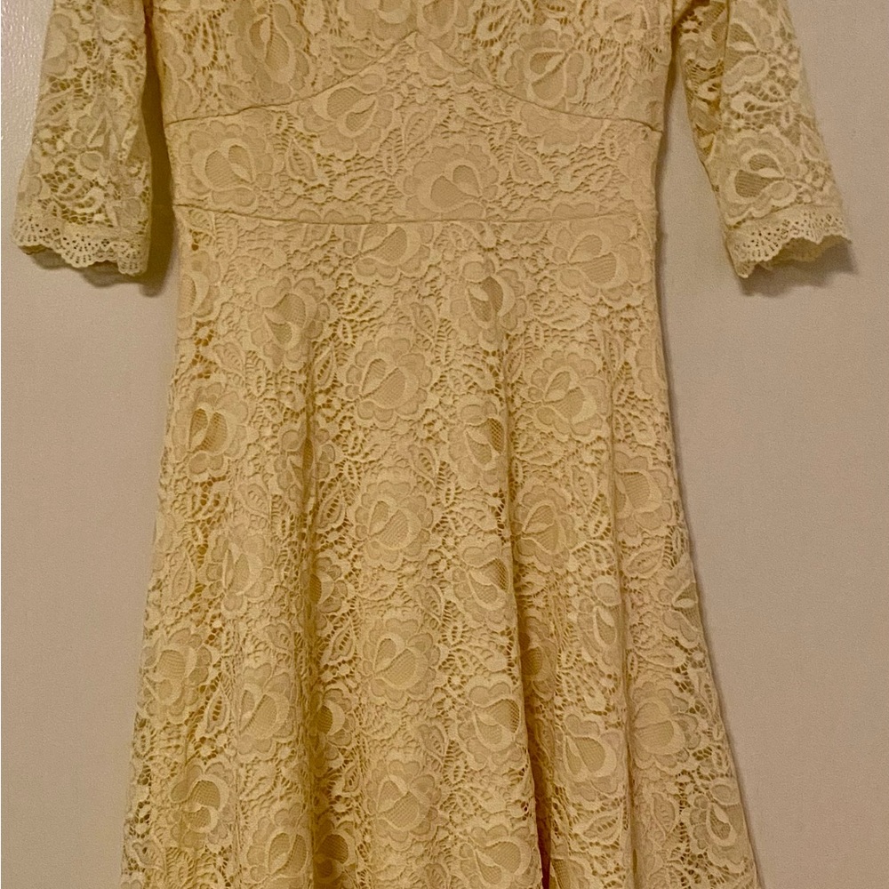 JASAMBAC Vintage Style Lined Lace Midi Dress - Picture 4 of 6